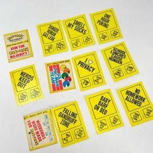 Topps 1986 Chewing Gum Pac Man Stickers Vintage lot of 12